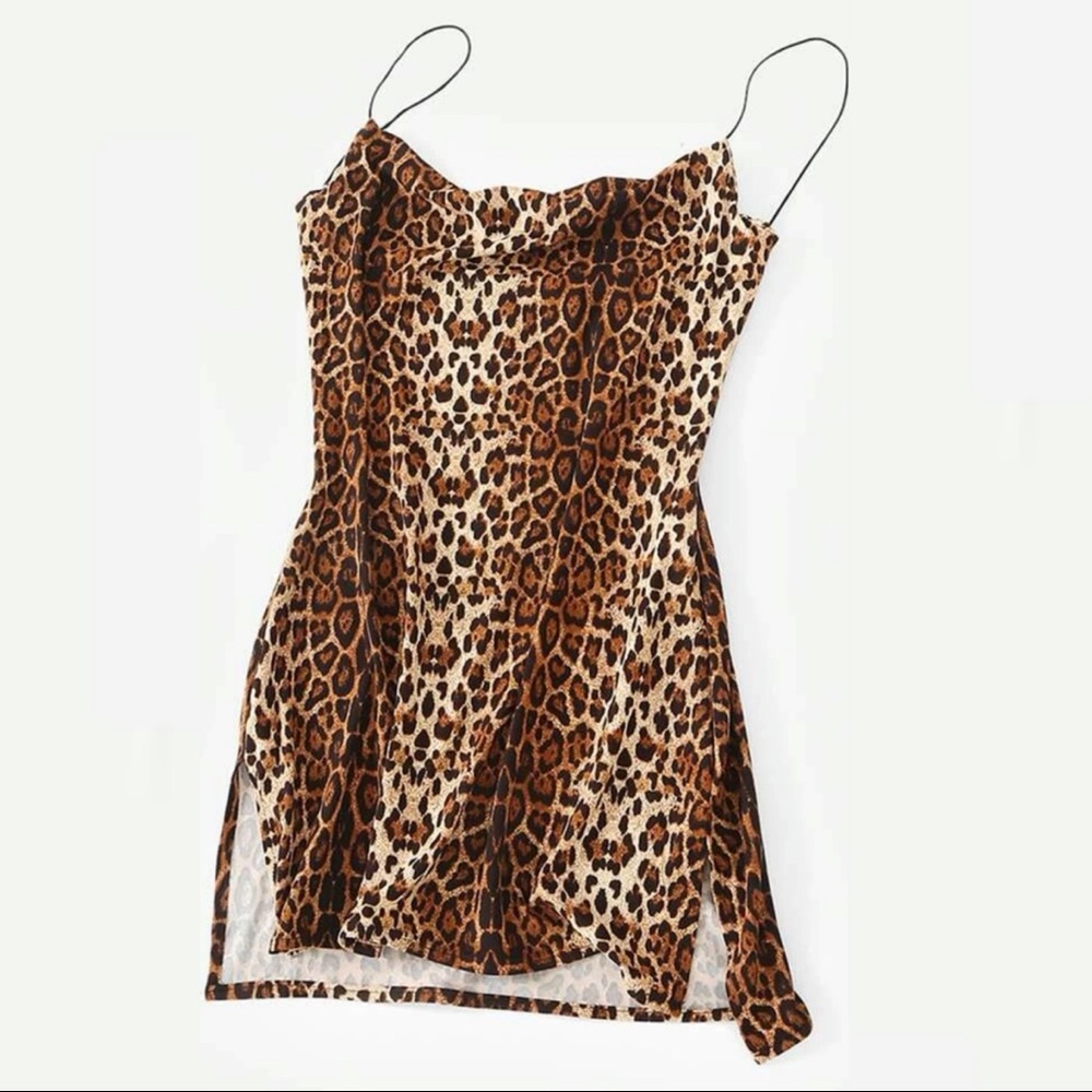 leopard mini dress